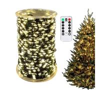 2, Bright Christmas Tree Lights - Christmas String Lights | White Fairy Light for Easy Control, Holiday Bulbs Timer Indoor Outdoor Decor for Home, Role Led Light, Holiday Stringers with Remote Home