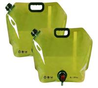 2 brocche d'acqua da 8 l, borsa per l'acqua da campeggio con beccuccio, custodia portatile per uso alimentare, riutilizzabile per riporre l'acqua all'aperto