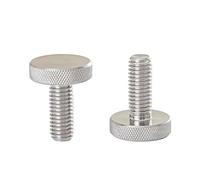 2 bulloni M3 M4 M5 M6 M8 M10 in acciaio inox 304 a testa piatta e rotonda per stringere a mano la parete della tenda e la vite a pollice in vetro M6 x 30 mm