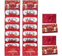 2 buste natalizie per contanti, con 6 slot per contanti, porta carte a sorpresa, biglietti regalo fai da te per le vacanze, per donne, uomini, ragazze, ragazzi, mamma, papà, Babbo Natale., santdard