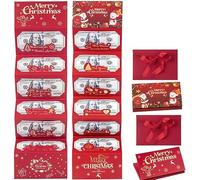 2 buste natalizie per contanti, con 6 slot per contanti, porta carte a sorpresa, biglietti regalo fai da te per le vacanze, per donne, uomini, ragazze, ragazzi, mamma, papà, Babbo Natale e Alce