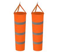 2 calze a vento per misurare il vento, resistenti alle intemperie, arancioni, per esterni, per aeroporto, giardino, patio, prato, 80 cm