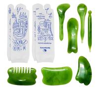 2 calzini per agopressione per piedi, 7 bastoncini da massaggio, calze per agopressione, da donna, per agopuntura, set di calzini per agopuntura, set di calzini per agopressione