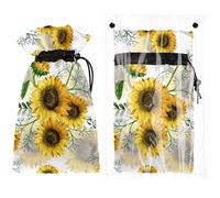 2 calzini per copertura del rubinetto da esterno per protezione invernale dal gelo, riutilizzabili, impermeabili e resistenti alla neve, 27,9 cm di altezza x 17 cm di larghezza, girasoli
