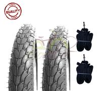 2 CAMERE D'ARIA + 2 COPERTONI NERI PER BICI BICICLETTA 14 x 1.75 (47-254)