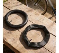2 camere d'aria per bicicletta elettrica, in gomma butilica resistente, con stelo della valvola angolata, per bici elettriche da 30,5 cm, kit di riparazione nero (bocca dritta)