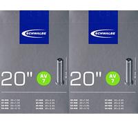 2 camere d'aria Schwalbe AV, 7, 20' 406, valvola: auto Schrader AV7, valvola auto BMX 20'