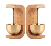 2 campanelli magnetici in legno e ottone per negozio, ufficio, caffetteria, casa, frigorifero, promemoria, inaugurazione della casa, regalo, decorazione per animali domestici, studio, casa, panetteria