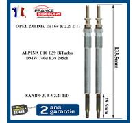 2 Candela Candelette per Opel Omega Sintra 2,0 2,0l 2,2 2,2l Dti