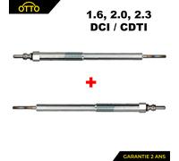 2 Candela Candelette Diesel Pre-riscaldare per Talisman Trafic 1.6 2.0 DCI