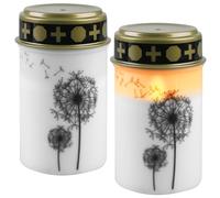 2 candele funerali a LED, senza fiamma, a LED, con batteria, impermeabili, per esterni, per cortile, decorazione natalizia, chiesa