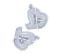 2 candele per aromaterapia fai da te e artigianato in resina per San Valentino, 14,6 x 13,6 cm, in silicone bianco