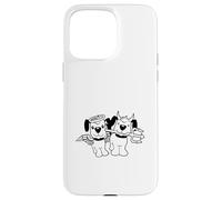 2 Cani Angeli Inferno Diavolo Satana Cielo Coscienza Cartoon Divertimento Custodia per iPhone 15 Pro Max