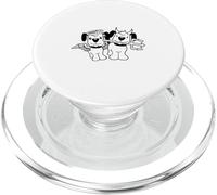 2 Cani Angeli Inferno Diavolo Satana Cielo Coscienza Cartoon Divertimento PopSockets PopGrip per MagSafe