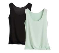 2 canottiere da donna in raso di seta UK estate base camicia elasticizzata casual super morbida canottiera per donne e ragazze taglie forti tinta unita senza maniche tunica top, Z012 verde, M