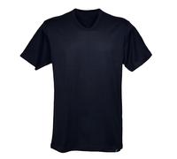 2 Canottiere uomo Maglia Intima in cotone Filo di Scozia QBO scollo a V nero