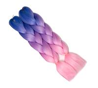 2 capelli intrecciati colorati giganti, mescolano tre colori, morbidi, alla moda sintetici extension per parrucche fai da te, cosplay