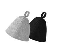 2 cappelli da sauna in lana infeltrita per spa copricapo resistente alle alte temperature per bagni e docce cappello da sauna da viaggio