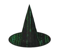 2 cappelli da strega di Halloween dell'era di Hacker per le donne a tesa larga pieghevole a punta per feste di Halloween