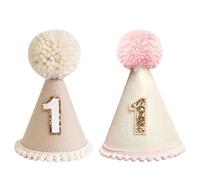 2 Cappelli Per Compleanno Per Bambini, Corona Per Primo Compleanno, Corona In Feltro Carina, Cappello Per Compleanno Affusolato, Copricapo Per Foto, Cappello Per Festa Di Compleanno Per Bambini