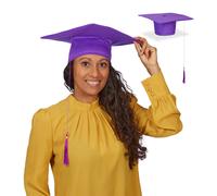 2 Cappello Laureato Colorato Bachelor Laurea Hat Berretto Master Tocco Diploma