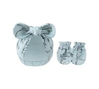 2 Cappello Per Con Guanti Set Guanti Morbidi E Traspiranti In Cotone Antigraffio 0 A 6 Mesi Cappelli Cofano Unisex