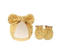 2 Cappello Per Con Guanti Set Guanti Morbidi E Traspiranti In Cotone Antigraffio 0 A 6 Mesi Cappelli Cofano Unisex