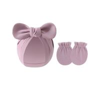 2 Cappello Per Con Guanti Set Guanti Morbidi E Traspiranti In Cotone Antigraffio 0 A 6 Mesi Cappelli Cofano Unisex