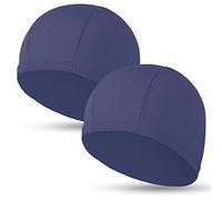 2 cappucci elastici in tessuto per donne e uomini e bambini, resistenti e non impermeabili per piscina (blu scuro)