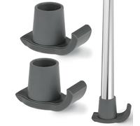2 cappucci universali da 2,5 cm per camminatori da 2,5 cm, con gomma resistente, per camminatori medici (grigio) (confezione da 2)