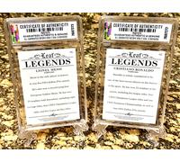2 Card Lotto Cristiano Ronaldo & Lionel Messi 2017 Foglia Leggende Grado Gem-Mt