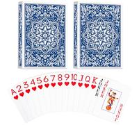 2 carte da gioco da poker con indice jumbo, design professionale, carte da gioco di carte da poker di alta qualità per famiglie, giochi di carte, Texas, Holdem, Poker, Romme, Blackjack, Canasta