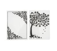 2 Cartelle per Goffratura con Texture Decorative in Plastica, Modelli di Disegni in Rilievo per la Realizzazione Fai-da-te