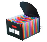 2 cartelle portadocumenti a soffietto con 13/24 tasche, espandibili, organizer for documenti, multicolore, formato A4 Per Casa Ufficio(24 Pockets)