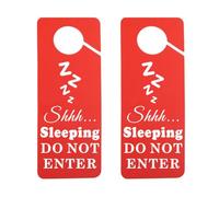2 cartelli con scritta "Sleeping Do Not Enter UK" (lingua italiana non garantita)