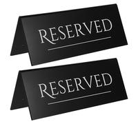 2 cartelli per tavoli riservati in acrilico, con parole bianche, indicatore di