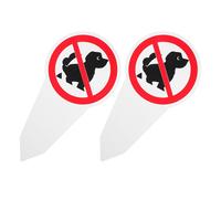 2 cartelli "vietato fare la cacca": picchetto decorativo per guide