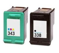 2 Cartucce di Inchiostro Compatibili per Sostituire HP 338 & 343 PSC 2355,2710,