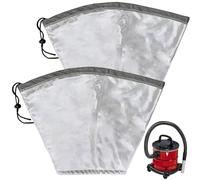 2 cartucce di prefiltro riutilizzabili per polveri sottili, compatibili con aspirapolvere ad asse Einhell TC-AV 1720 DW e TC-AV 1718 D, materiale non infiammabile, protezione per filtrazione pieghe