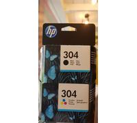 2 CARTUCCE -ORIGINALI ,HP 304 NERO E COLORE DESKJET 2630 2632 HP ENVY 5020 5032