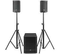2 CASSE + 1 SUBWOOFER impianto attivo cassa per palco live set musica pub attive