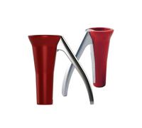 2 casse-noix conici laccati rossi