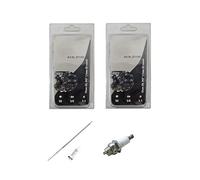 2 Catene da 50 Maglie Passo 3/8" Spessore 1.1 mm, per Motoseghe Scoppio 26cc 43cc Set Ricambio 2 Catene + 1 Tubetto di Grasso Lubrificante + Lima affilacatena + Candela L7T