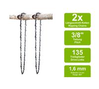 2 Catene Da Sega A Lunghezza Per Stihl MS462 | 105Cm 3/8 135TG 1,6Mm
