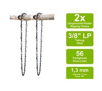 2 Catene Di Filo Lungo Compatibili Con John Deere CS40V | 40cm 3/8LP 56TG 1,3mm