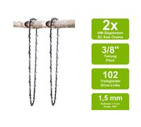 2 Catene Di Sega Compatibili Con Shindaiwa 757 | 75Cm 3/8 102TG 1,5Mm