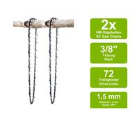 2 Catene Di Seghe Adatte Per Efco 171 | 50Cm 3/8 72TG 1,5Mm