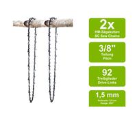 2 Catene Di Seghe Adatte Per Partner R22 | 70Cm 3/8 92Tg 1,5Mm