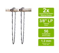 2 Catene Di Taglio Lunga Compatibili Con Makita UC4551A | 40CM 3/8LP 56TG 1,3MM