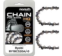 2 catene per motosega, 20 cm, 1,1 mm, 3/8", 33TG, per Ryobi RY18CS20A, RY18CS20A-0